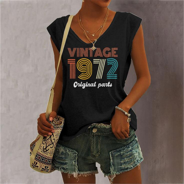 Vintage 1972 Original Parts 50Th Birthday 50 Years Old Women's V-neck Tank Top