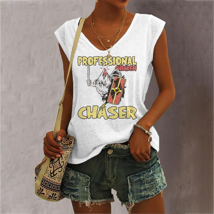 Chicken Farmer Professional Chicken Chaser Women's V-neck Tank Top