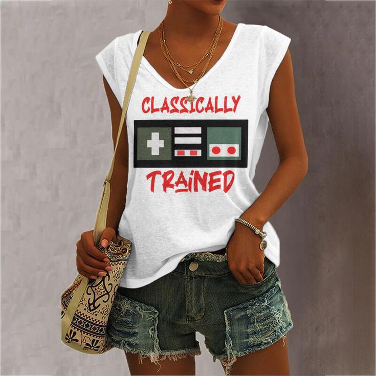 Classically Trained Shirt Funny Gamer Shirt Gamer Shirt Video Game Shirt Gamer Gift Funny Musician Shirt Women's V-neck Casual Sleeveless Tank Top