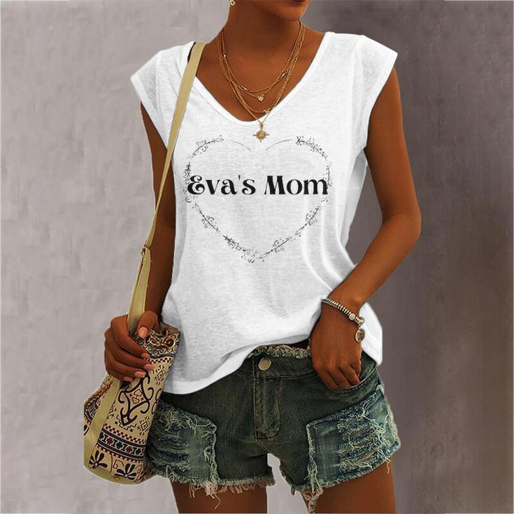 Evas Mom Happy Women's V-neck Tank Top