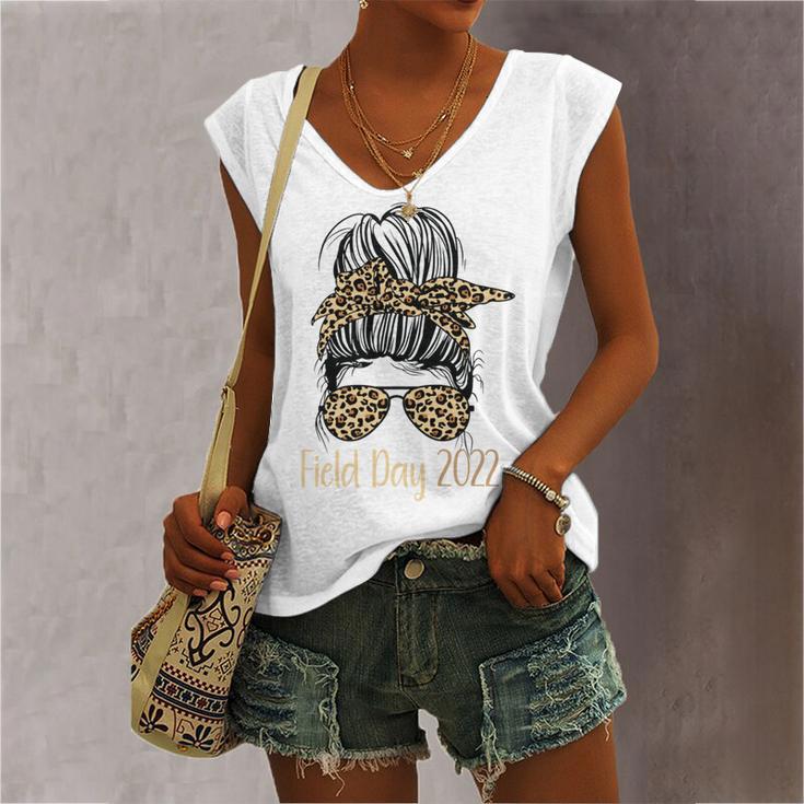 Field Day 2022 Last Day Of School Women's V-neck Casual Sleeveless Tank Top