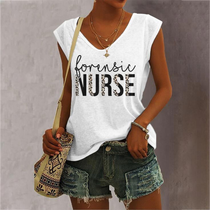 Forensic Nurse Life Nursing School Nurse Squad Raglan Baseball Tee Women's V-neck Tank Top