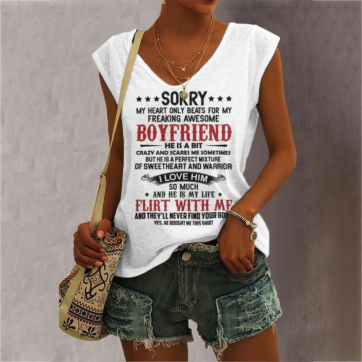 Freaking Awesome Boyfriend V2 Women's V-neck Casual Sleeveless Tank Top