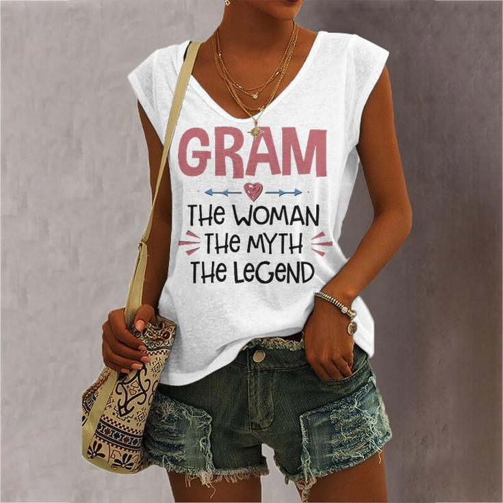 Gram Grandma Gram The Woman The Myth The Legend Women's Vneck Tank Top