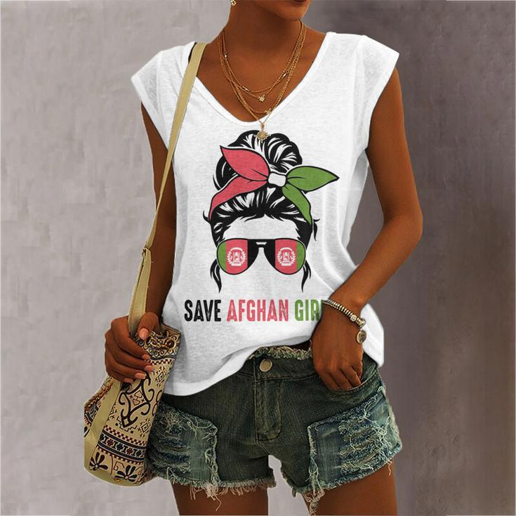 Save Afghan Girls Women's V-neck Casual Sleeveless Tank Top