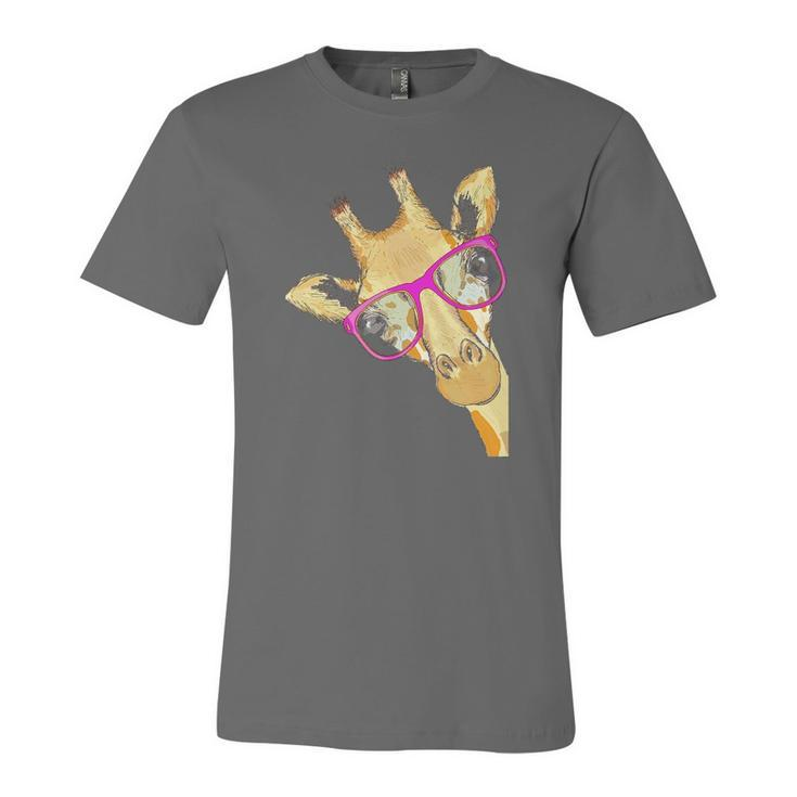 Animal Tees Hipster Giraffe Lovers Jersey T-Shirt