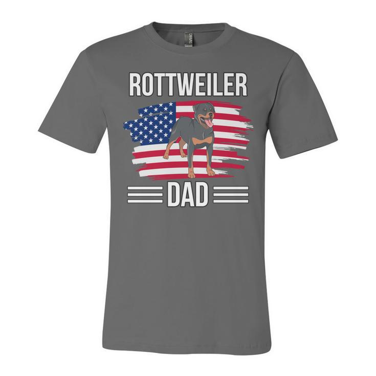 Dog Owner Us Flag 4Th Of July Fathers Day Rottweiler Dad Unisex Jersey Short Sleeve Crewneck Tshirt