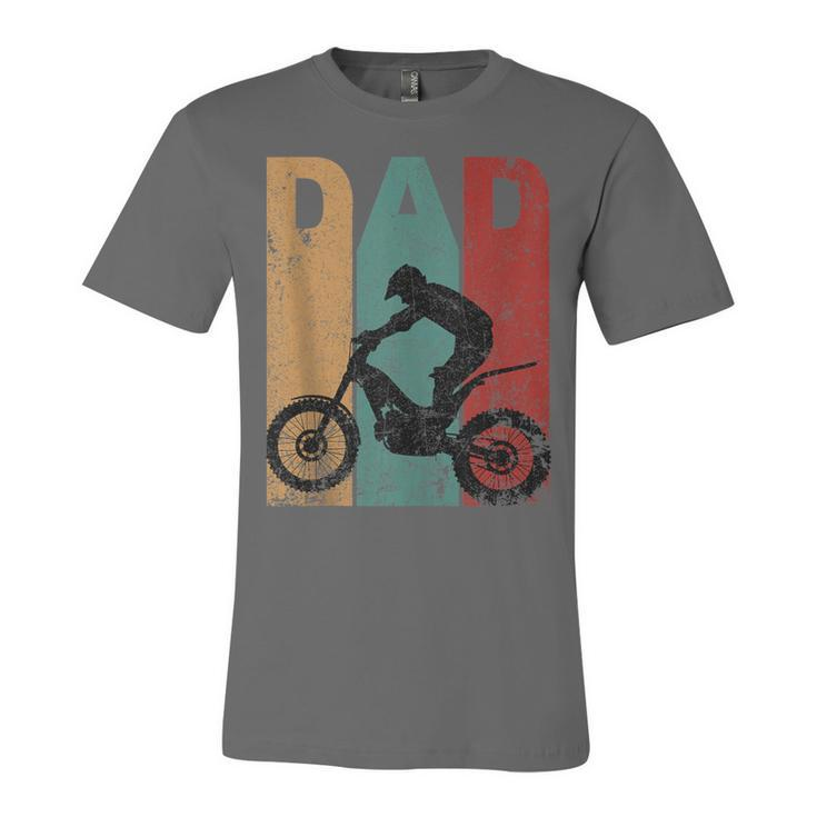 Vintage Motocross Dad Dirt Bike Fathers Day 4Th Of July Unisex Jersey Short Sleeve Crewneck Tshirt