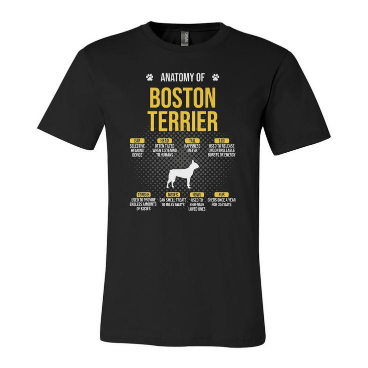 Anatomy Of Boston Terrier Dog Lover Jersey T-Shirt