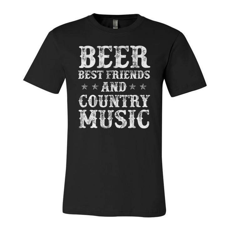 Beer Best Friends And Country Music Jersey T-Shirt