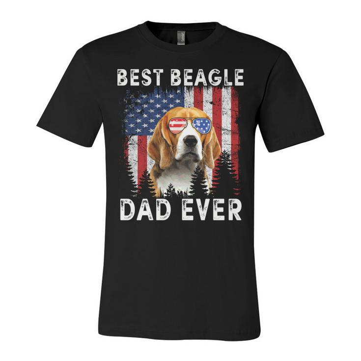 Best Boxer Dad Ever American Flag Fathers Day 4Th Of July   Unisex Jersey Short Sleeve Crewneck Tshirt