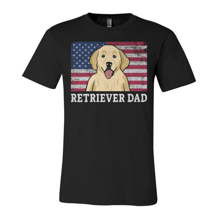 Best Retriever Dad Ever American Flag 4Th Of July Patriotic  Unisex Jersey Short Sleeve Crewneck Tshirt