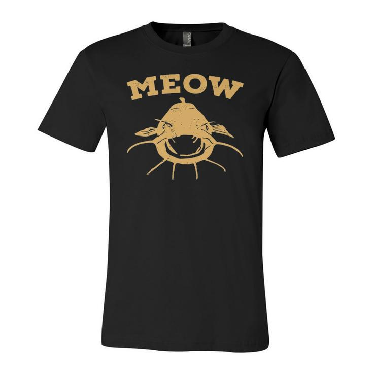 Catfish Fishing Fisherman Meow Catfish Jersey T-Shirt