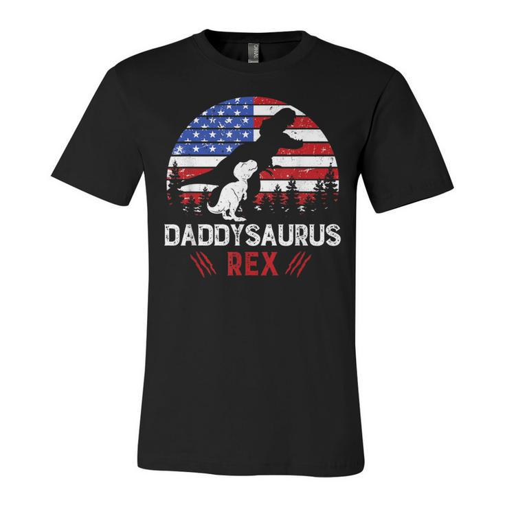 Dadasaurus Rex 4Th Of July Gifts Dinosaur Dad Us Flag T-Shir Unisex Jersey Short Sleeve Crewneck Tshirt