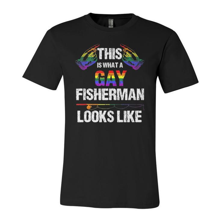 This Is What A Gay Fisherman Looks Like Lgbt Pride Jersey T-Shirt
