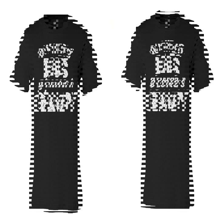 Great Dads Get Promoted To Grandpa V-Neck T-Shirt - Unisex Comfort Cotton Tee