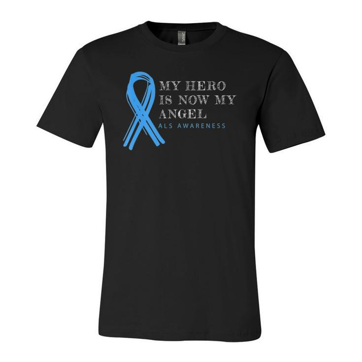 My Hero Is Now My Angel Als Awareness Jersey T-Shirt