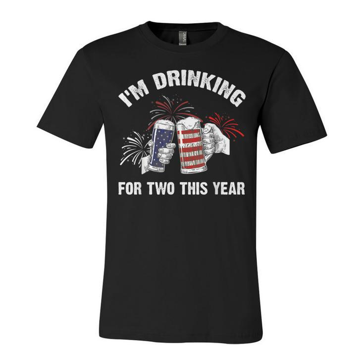 Im Drinking For Two Pregnancy  4Th Of July Dad  Unisex Jersey Short Sleeve Crewneck Tshirt