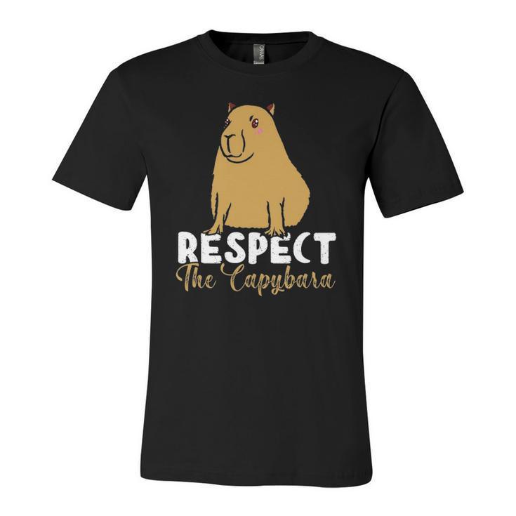Respect The Capybara Capybara Owners Animal Lover Jersey T-Shirt