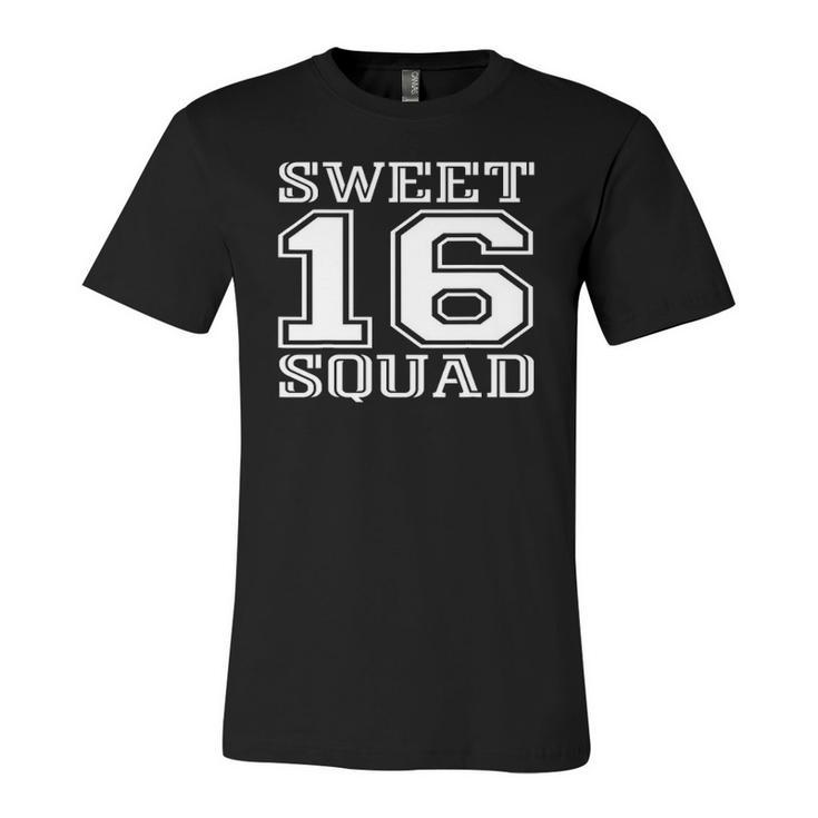 Sweet 16 Squad 16Th Birthday Party Jersey T-Shirt