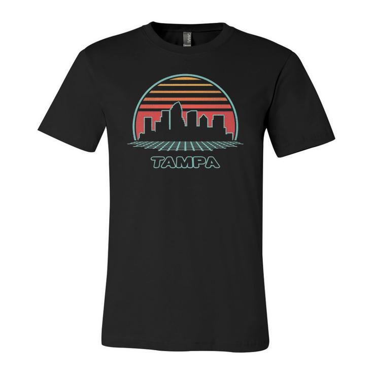 Tampa City Skyline Retro Vintage 80S Style Jersey T-Shirt