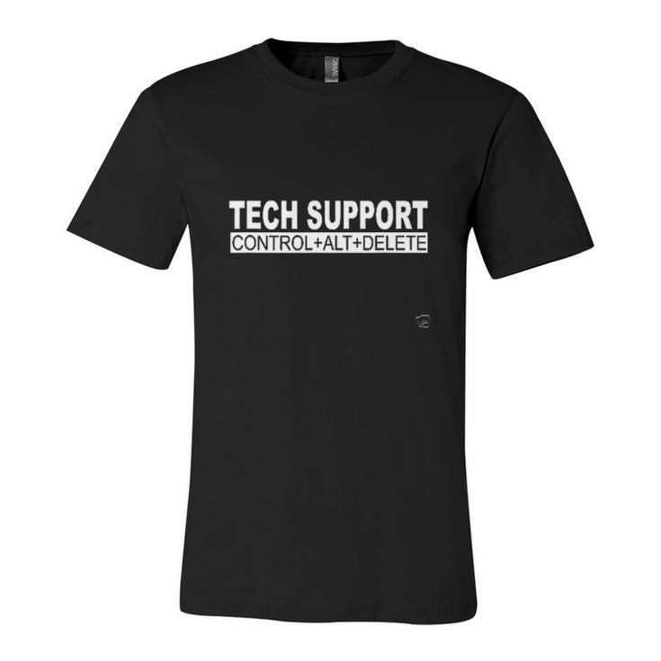 Tech Support Control Alt Delete Geek Tech Jersey T-Shirt