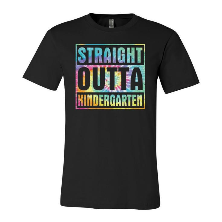 Tie Dye Straight Outta Kindergarten Class Of 2022 Graduation Jersey T-Shirt