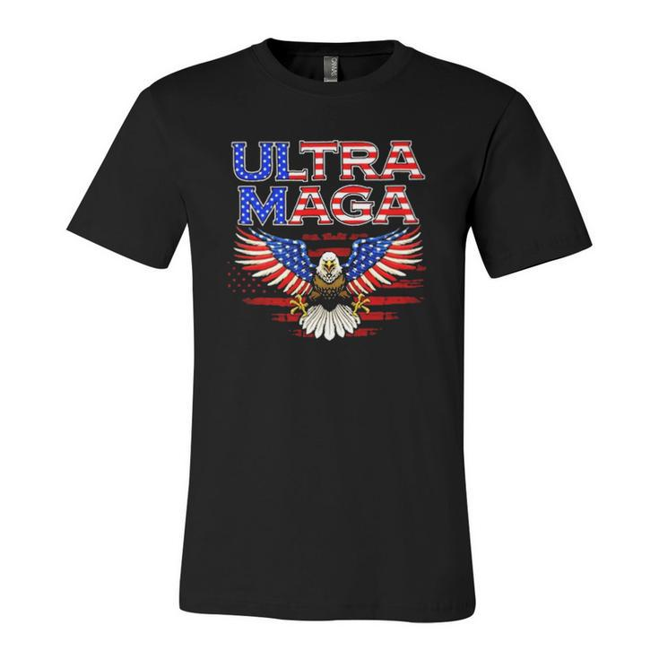 Us Bald Eagles Ultra Maga American Flag Patriotic Jersey T-Shirt