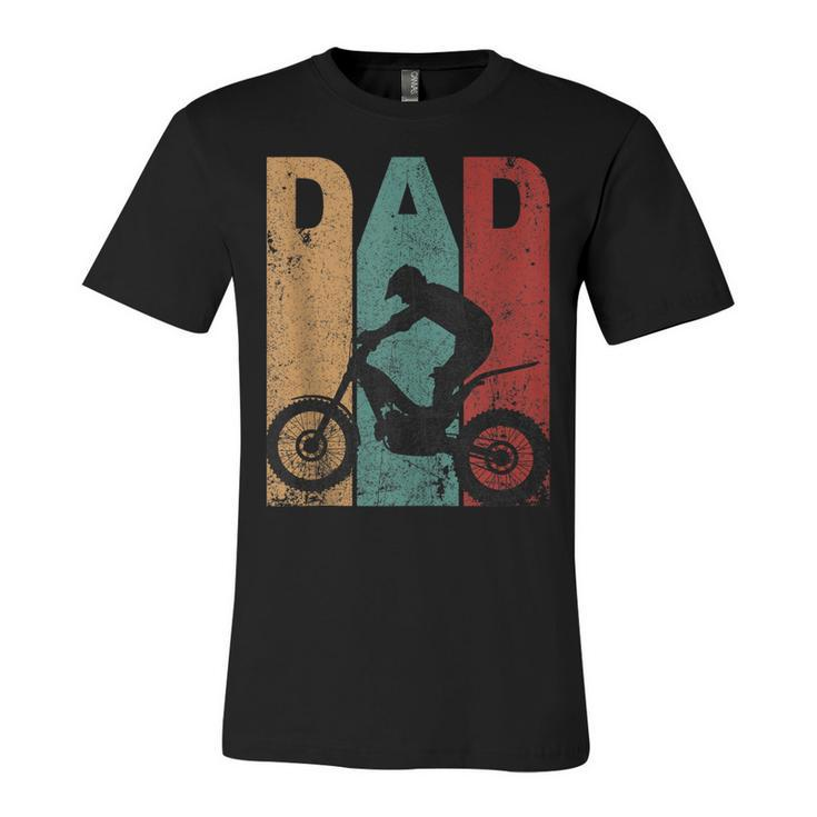 Vintage Motocross Dad Dirt Bike Fathers Day 4Th Of July  Unisex Jersey Short Sleeve Crewneck Tshirt