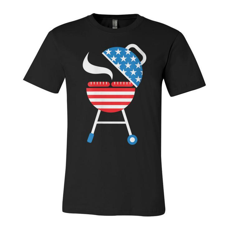Womens America Barbeque 4Th Of July Usa Flag Merica Dad Gift  Unisex Jersey Short Sleeve Crewneck Tshirt