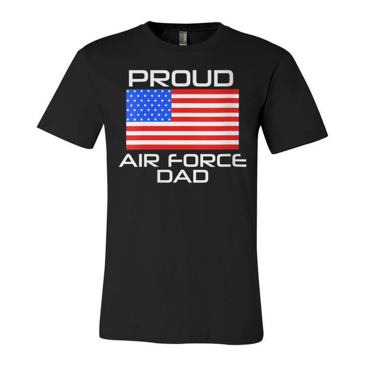 Womens Proud Air Force Dad Us Veterans 4Th Of July American Flag  Unisex Jersey Short Sleeve Crewneck Tshirt