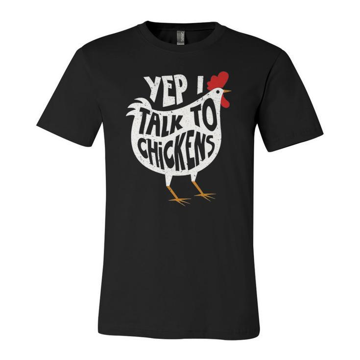 Yep I Talk To Chickens Cute Chicken Buffs Tee Jersey T-Shirt