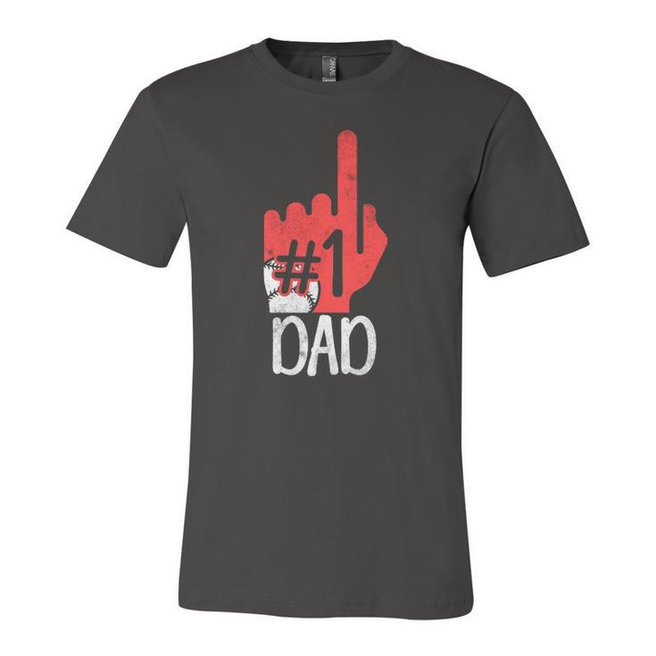 1 Dad Baseball Player Vintage Baseball Daddy Jersey T-Shirt
