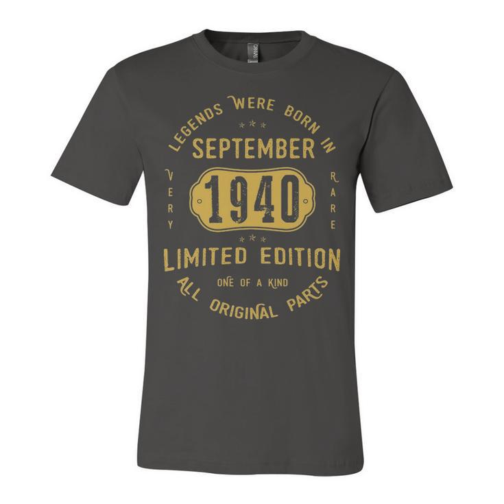 1940 September Birthday Gift   1940 September Limited Edition Unisex Jersey Short Sleeve Crewneck Tshirt