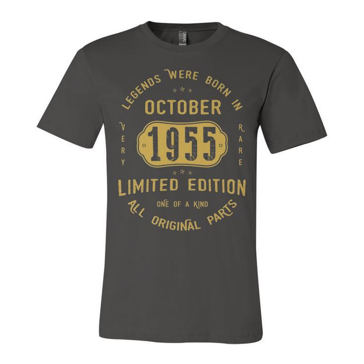1955 October Birthday Gift   1955 October Limited Edition Unisex Jersey Short Sleeve Crewneck Tshirt