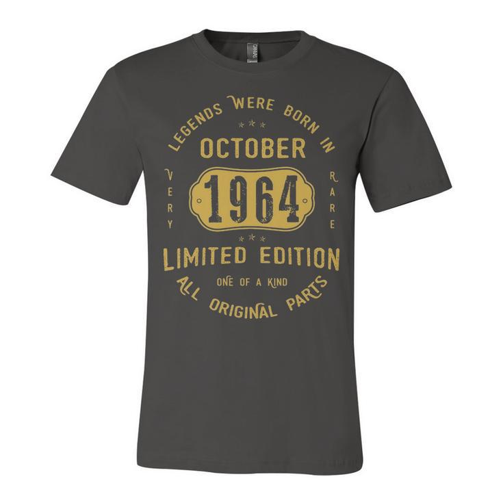 1964 October Birthday Gift   1964 October Limited Edition Unisex Jersey Short Sleeve Crewneck Tshirt