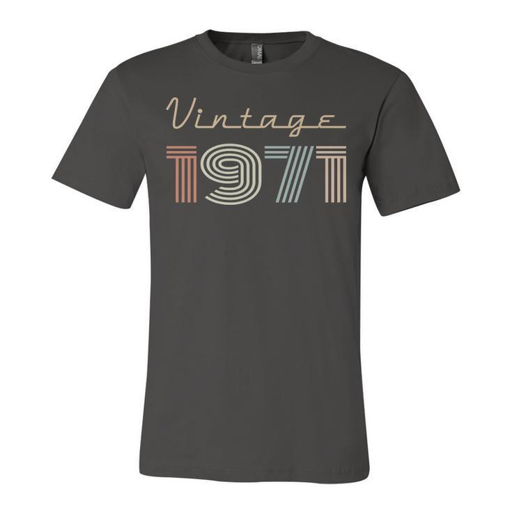 1971 Birthday Gift   Vintage 1971 Unisex Jersey Short Sleeve Crewneck Tshirt