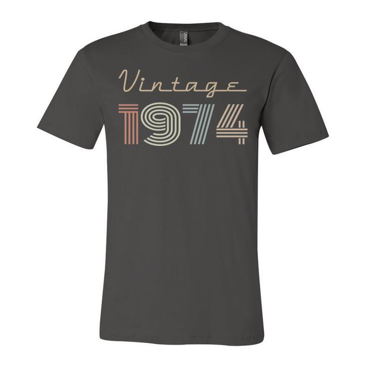 1974 Birthday Gift   Vintage 1974 Unisex Jersey Short Sleeve Crewneck Tshirt
