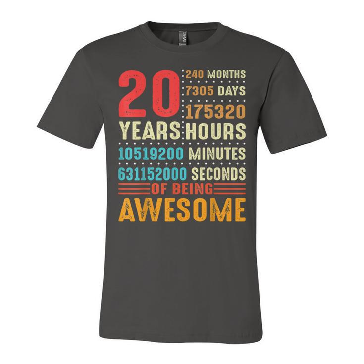 20 Years Old 20Th Birthday Vintage 240 Months For Boy Girl  Unisex Jersey Short Sleeve Crewneck Tshirt