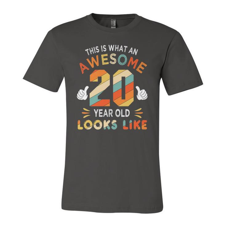 20Th Birthday For 20 Years Old Awesome Looks Like Jersey T-Shirt