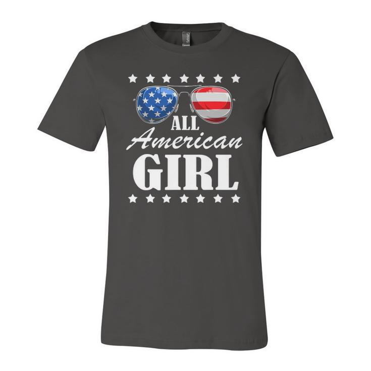 4Th July America Independence Day Patriot Usa & Girls Jersey T-Shirt