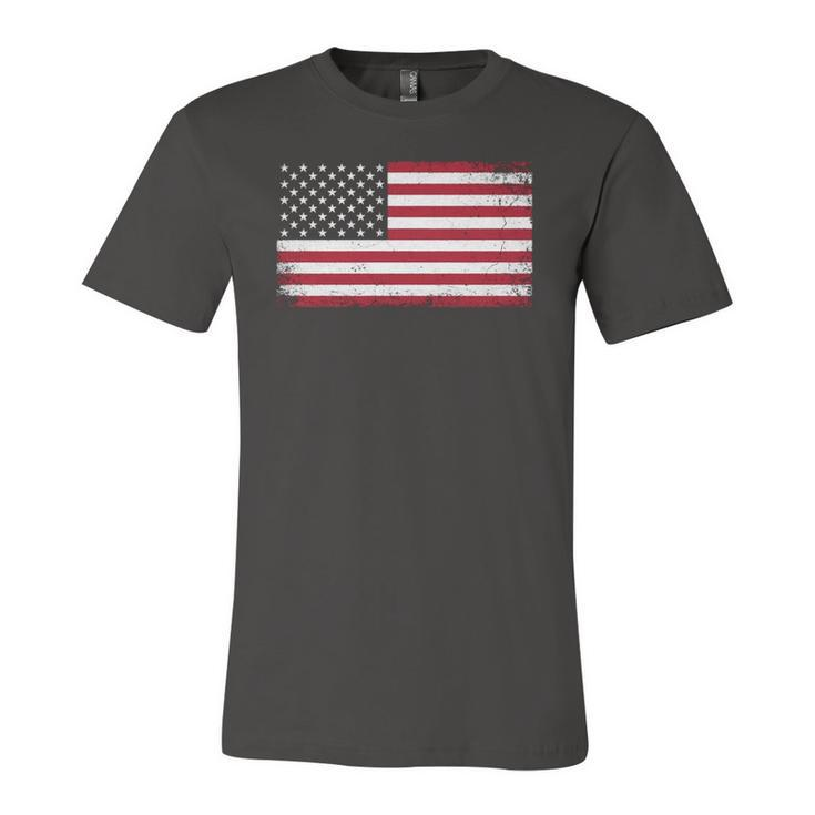 4Th Of July American Flag Vintage Usa Patriotic Jersey T-Shirt