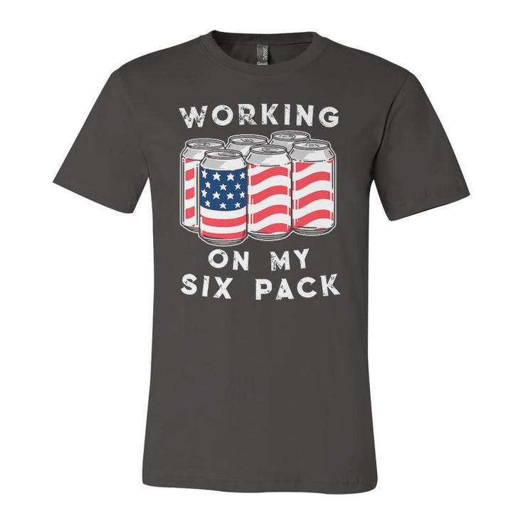 4Th Of July Drinking Working On My Six Pack Jersey T-Shirt