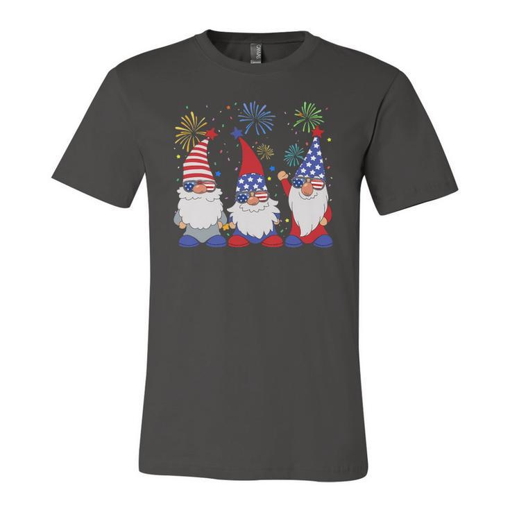 4Th Of July Patriotic Gnomes Sunglasses American Usa Jersey T-Shirt