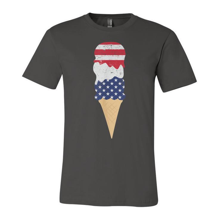4Th Of July Patriotic Ice Cream  For Independence Day Unisex Jersey Short Sleeve Crewneck Tshirt