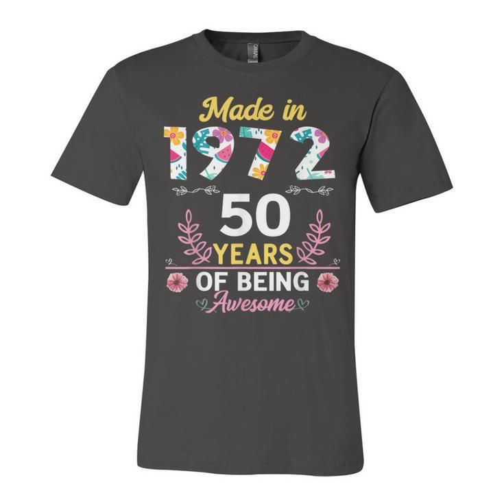 50 Years Old Gifts 50Th Birthday Born In 1972 Women Girls  V3 Unisex Jersey Short Sleeve Crewneck Tshirt