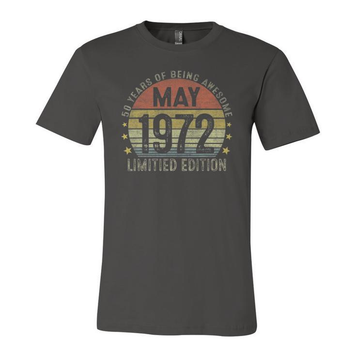 50 Years Old May 1972 Limited Edition 50Th Birthday Jersey T-Shirt