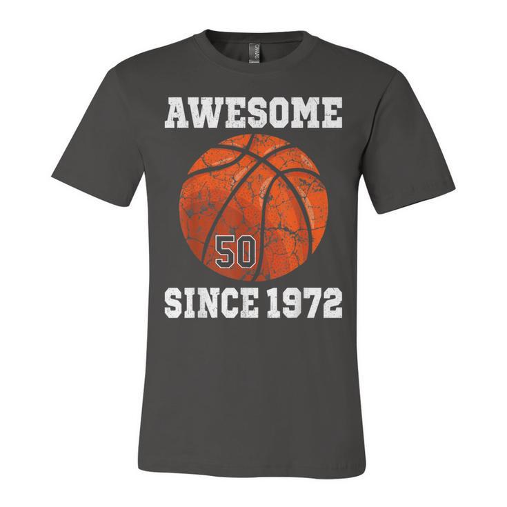 50Th Birthday Basketball Player 50 Years Old Vintage Retro  Unisex Jersey Short Sleeve Crewneck Tshirt