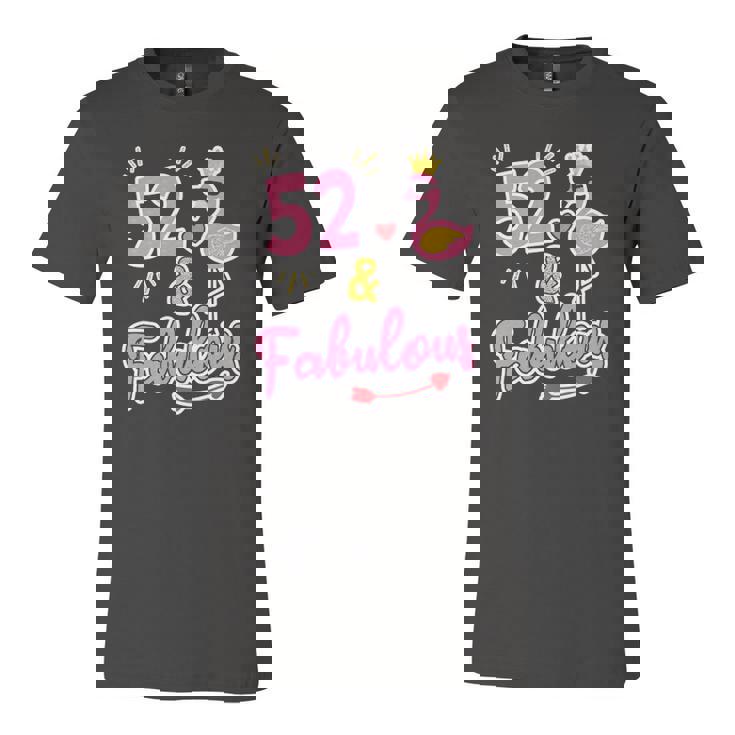 52 And Fabulous 52 Years Old 52Nd Birthday Jersey T-Shirt