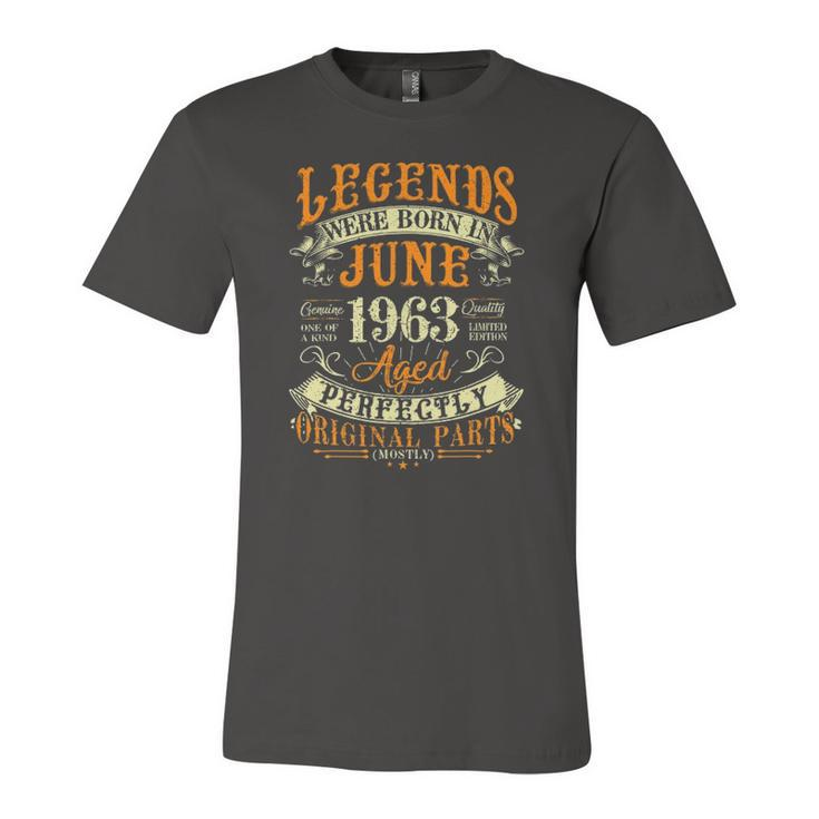 59Th Birthday 59 Years Old Legends Born In June 1963 Birthday Party Jersey T-Shirt
